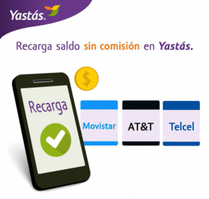 Recargas de saldo para Telcel, AT&T y Movistar